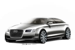 Audi A8 facelift sketches photo gallery
